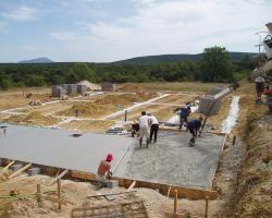 Coulage de la dalle de la fromagerie