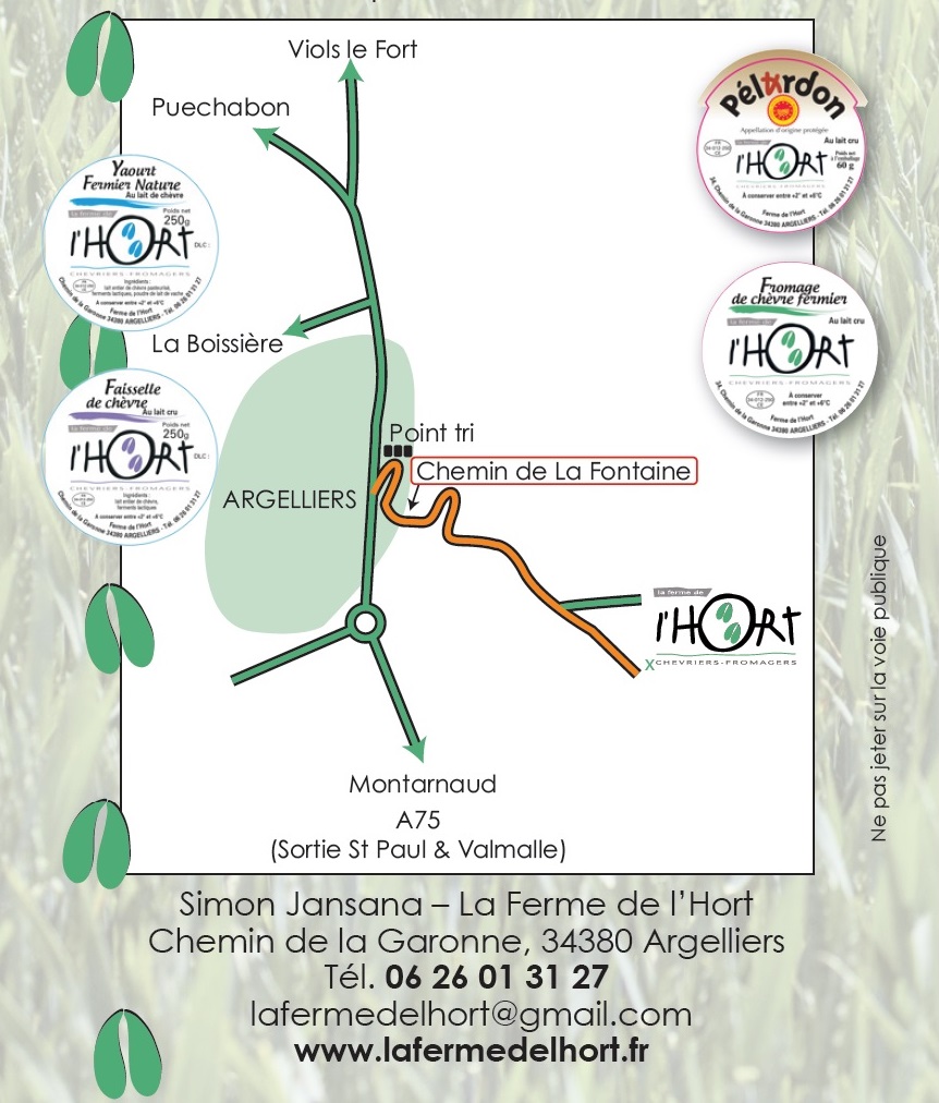 plan d'accs de la ferme de l'Hort